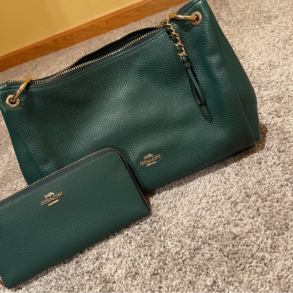 Coach Handbags - Green Coach Purse
